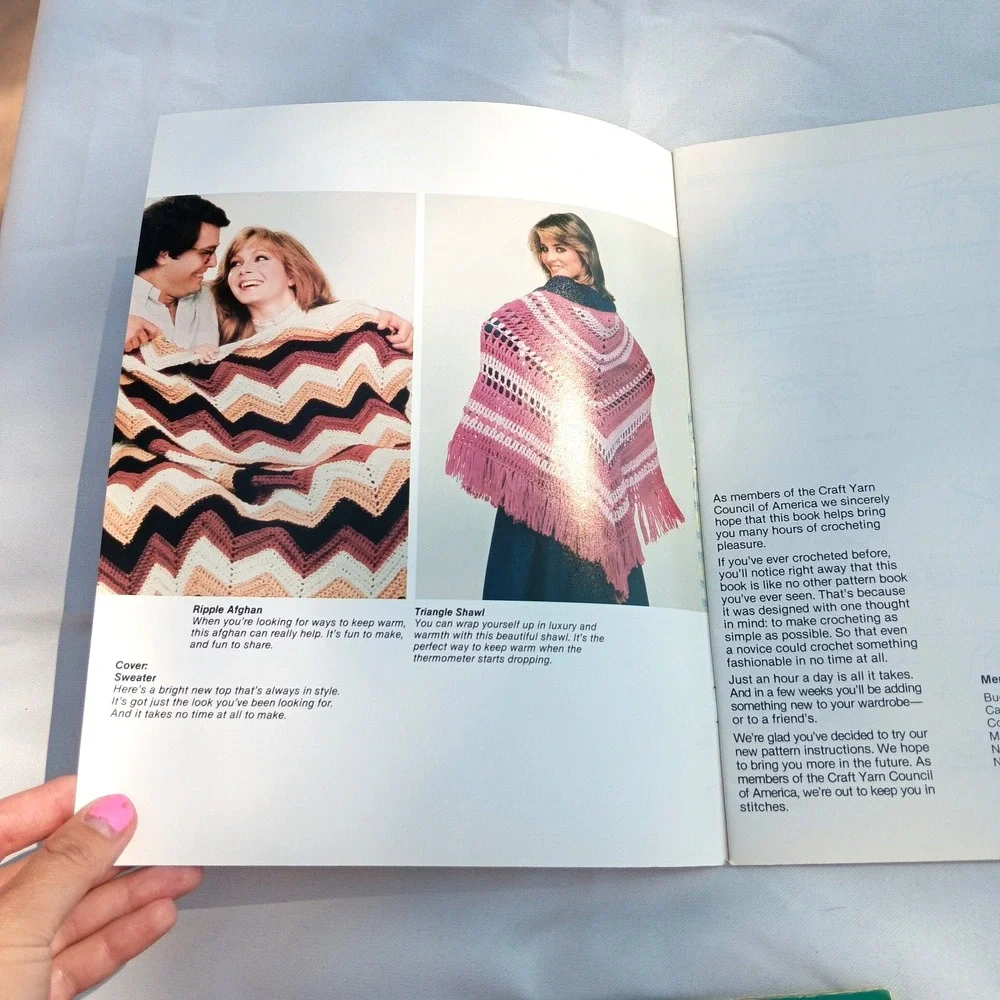 Keeping You In Stitches‎ Crochet Pattern Book Shawl Afghan Sweater Hat Vest